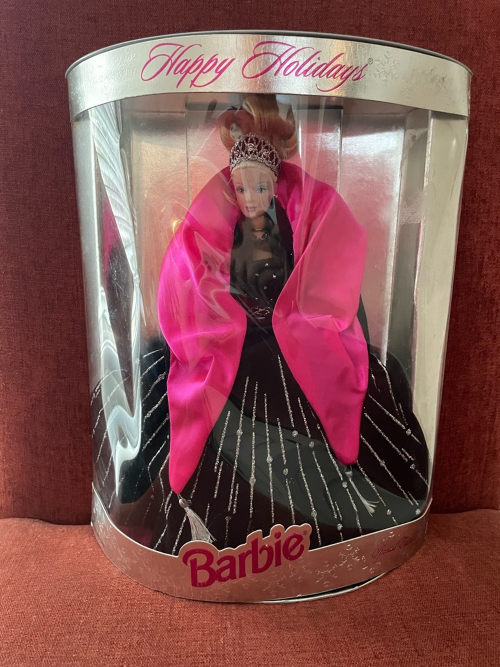 Barbie Black Gown with Hot Pink Wrap Holiday Doll